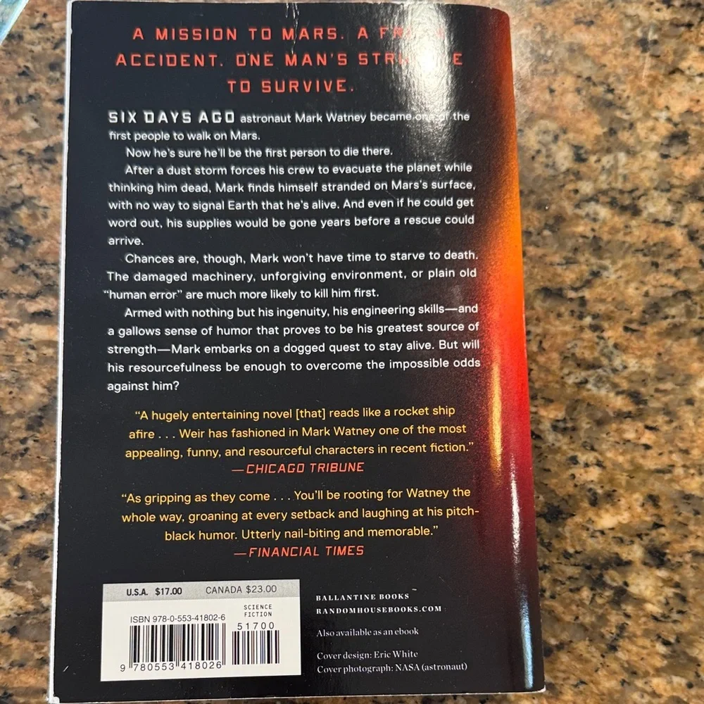 The Martian by Andy Weir Paperback